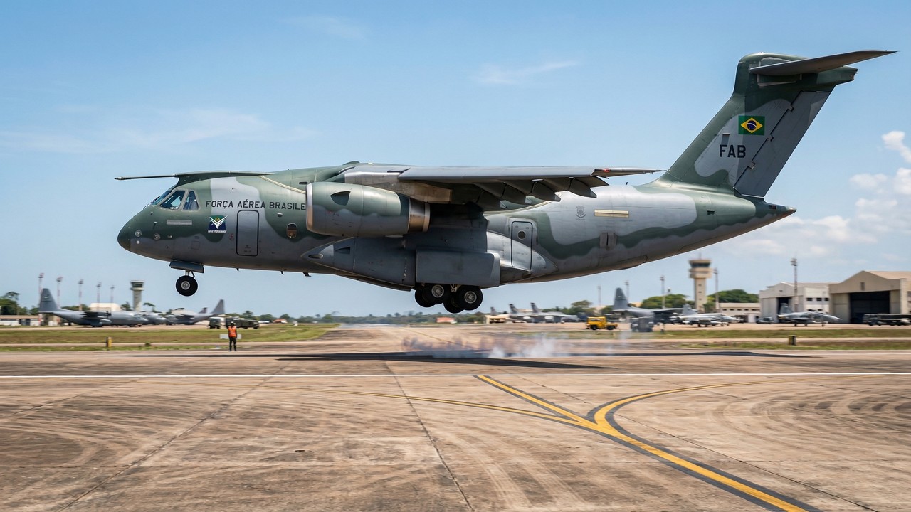 Com capacidade para 26 toneladas e velocidade de 870 km/h, o Embraer KC-390 Millennium é o maior avião militar já desenvolvido na América Latina