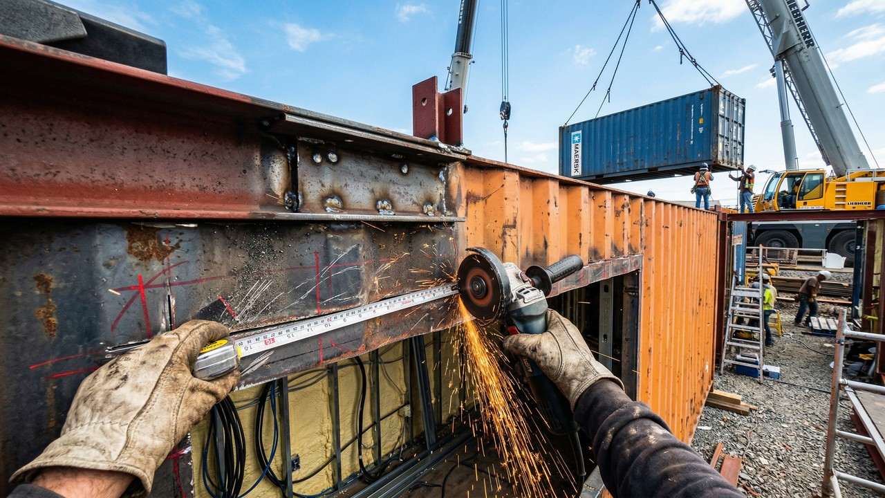 Homem usa contêiner marítimo descartado e constrói casa moderna de 2 andares provando que o tijolo não é a única opção