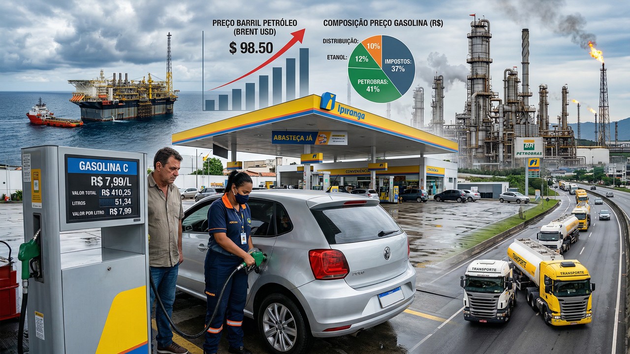 Menos da metade do que você paga na gasolina é de fato pelo combustível em si