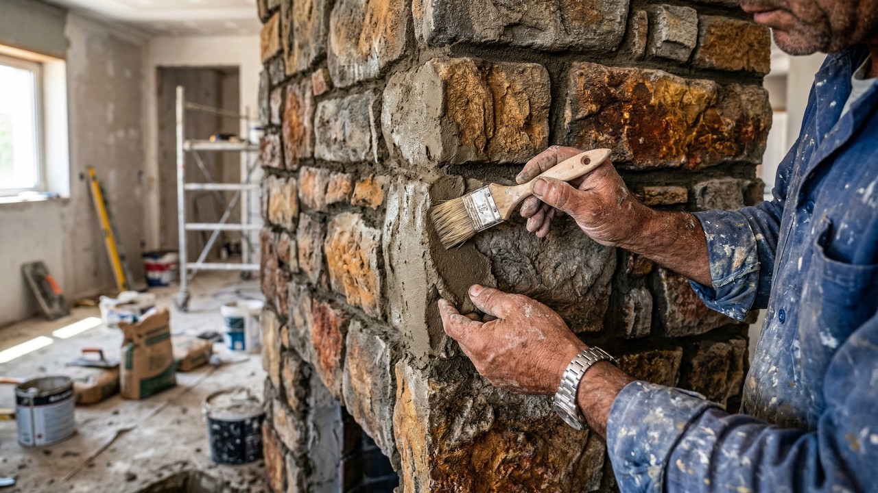 Esta técnica de reboco 3D imita pedras naturais e economiza milhares de reais na decoração da sua obra