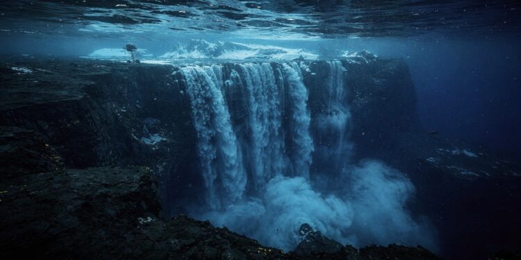 A maior cachoeira do mundo tem 3 mil metros de altura e fica completamente submersa no fundo do oceano