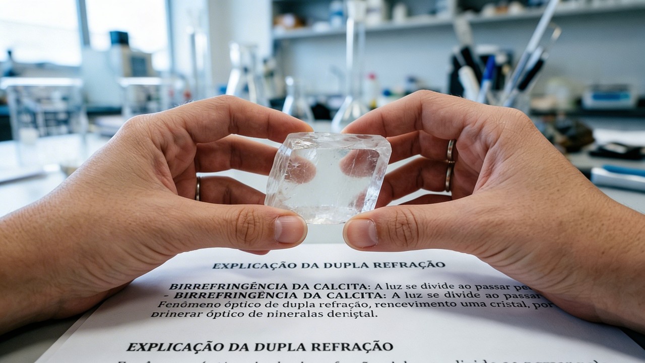 Esqueça o vidro e o quartzo, pois este cristal duplica as imagens e move a indústria do cimento, sendo a base da construção mundial