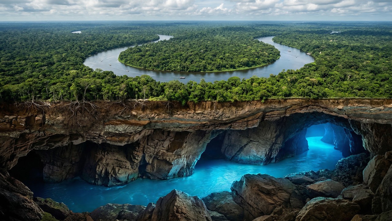 O rio invisível gigante do Brasil: cientistas descobrem um fluxo de água subterrâneo de 6 mil km de extensão correndo silenciosamente logo abaixo do Rio Amazonas