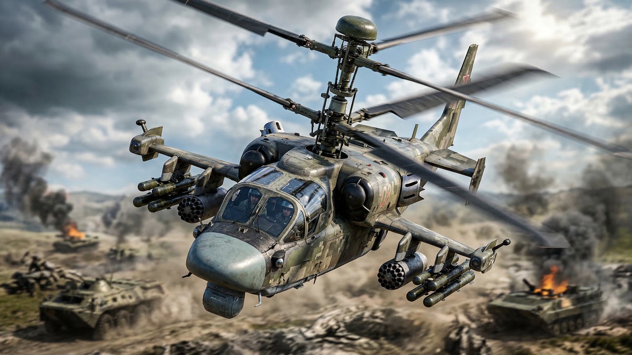 O helicóptero letal que suporta tiros de calibre 23 mm e consegue rastrear 128 ameaças simultaneamente no radar