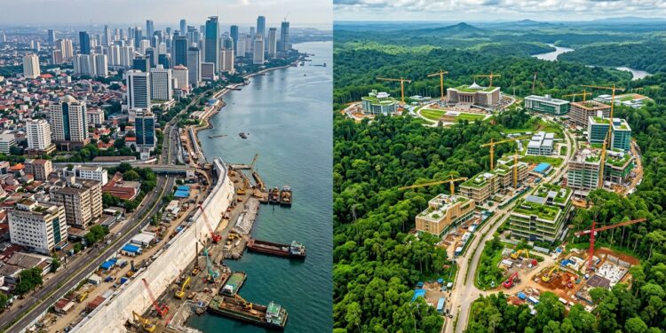 A estratégia da Indonésia para salvar Jacarta inclui um muro de US$ 40 bilhões e a mudança da capital para a selva, em um plano de US$ 35 bilhões