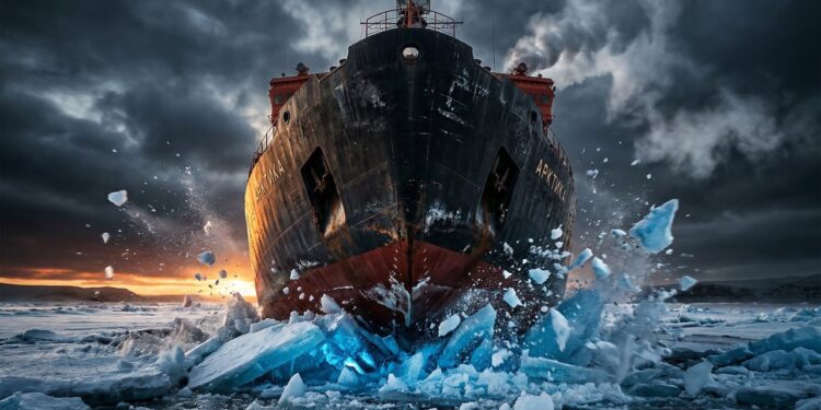 Navio quebra-gelo nuclear utiliza tecnologia avançada para abrir rotas no Ártico