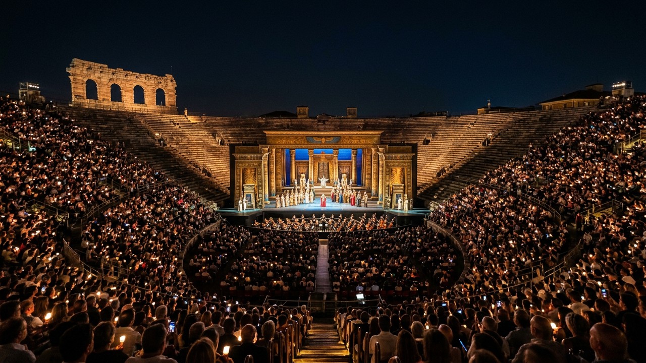 Com sua estrutura de pedra do ano 30 e capacidade para 15 mil pessoas, a Arena di Verona tornou-se o anfiteatro romano mais preservado da Itália