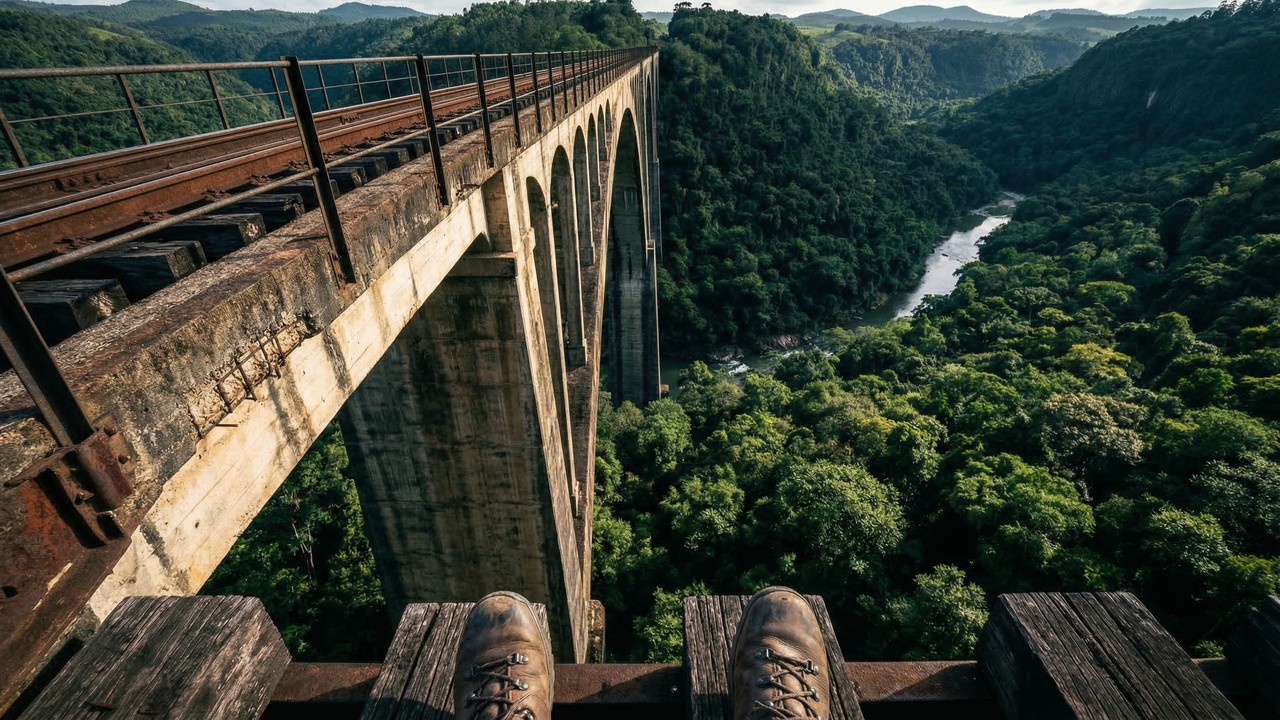 Com 143 metros de altura e 470 metros de extensão, a estrutura de 1978 tornou-se o maior viaduto ferroviário da América e um marco do Rio Grande do Sul