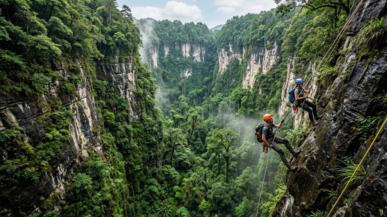 O mundo perdido no fundo de um buraco chinês: exploradores descem 192 metros na terra e encontram uma floresta primitiva inteira intocada pela humanidade