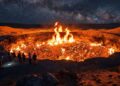 A cratera que queima sem parar há mais de 50 anos: como um erro de perfuração criou as assustadoras perfurações que queimam sem parar no meio do deserto