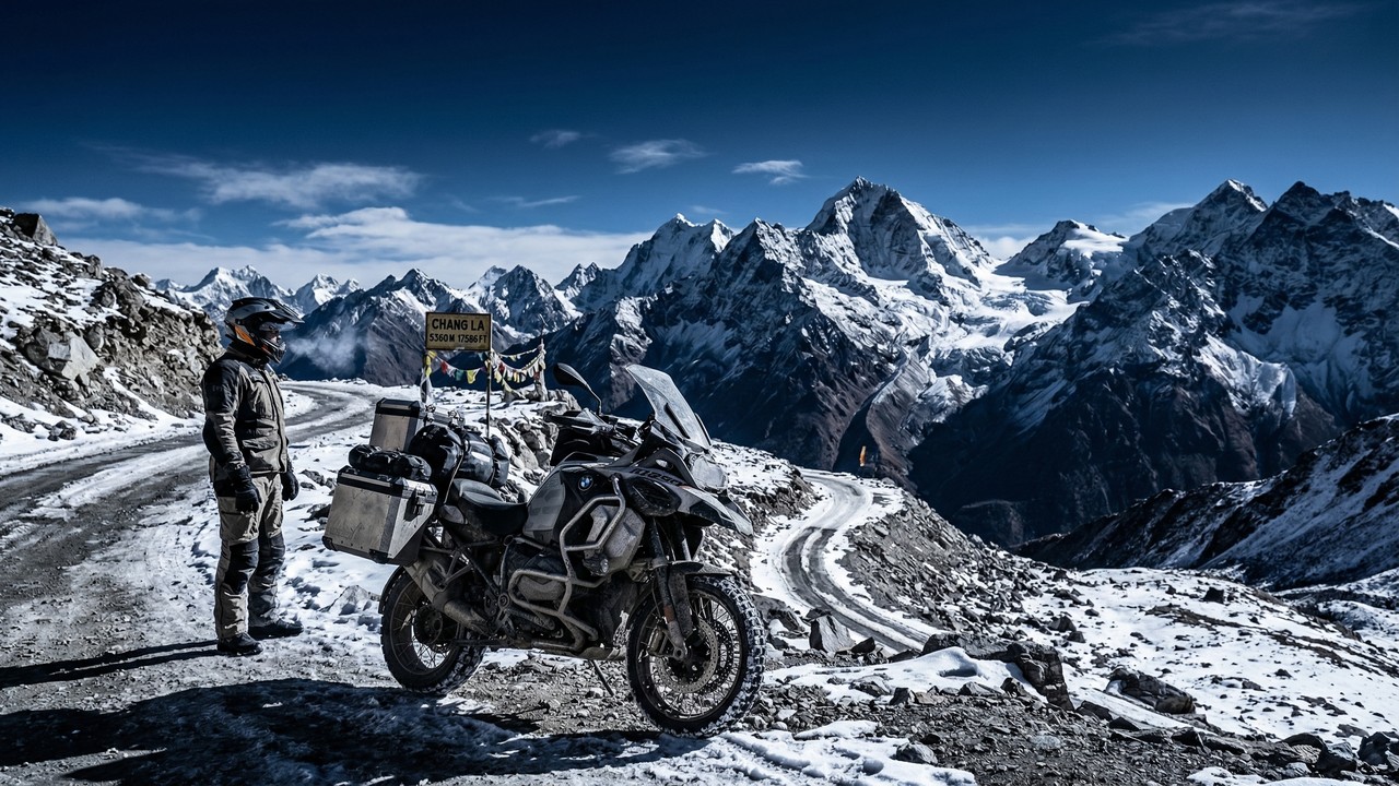 A estrada indiana atinge 5.360 metros de altitude; situada em Ladakh, a Chang La é a terceira passagem motorizada mais alta de todo o planeta