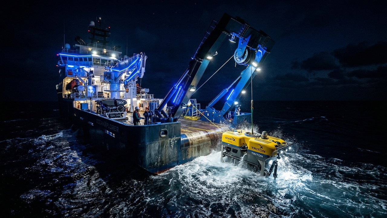 De estúdios de Hollywood a submarinos de águas profundas, o navio de pesquisa mais avançado do mundo filma os maiores abismos do oceano