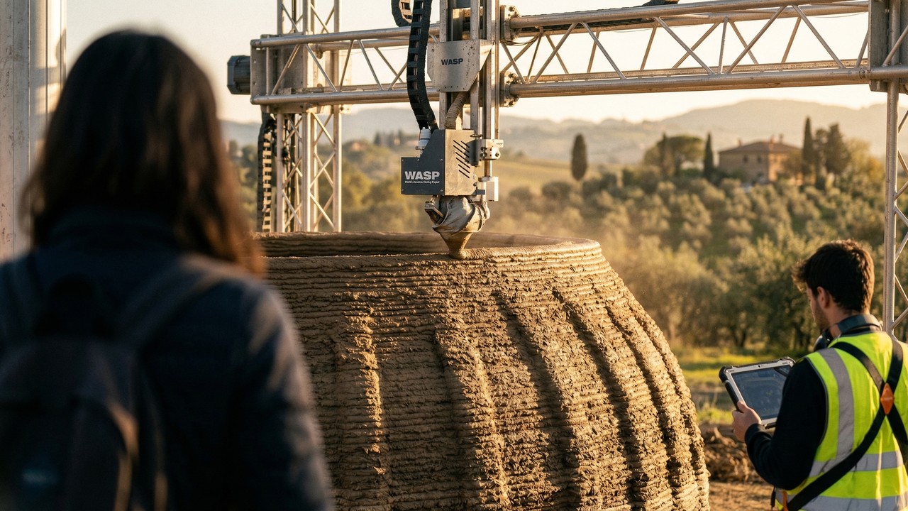 Com cúpulas orgânicas impressas em 3D usando apenas terra crua local, o projeto TECLA tornou-se o maior marco da construção sustentável e ecológica