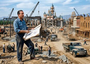 Ele apostou a própria fortuna e investiu US$ 17 milhões para construir a Disneyland e revolucionar o conceito de parques temáticos em 1955