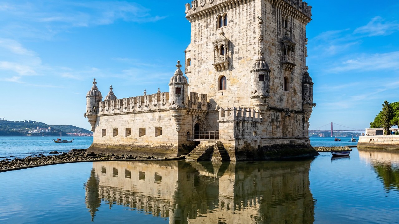 Com sua arquitetura manuelina de 1514 e situada às margens do Tejo, a torre tornou-se o maior símbolo das navegações e da história de Portugal