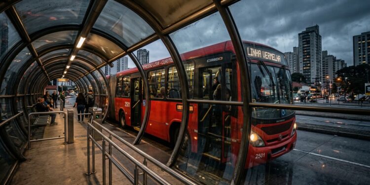 Com estações-tubo e embarque em nível, o sistema BRT de Curitiba, de 1974, tornou-se o maior modelo de mobilidade urbana e pioneirismo no mundo