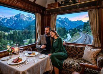 Esse trem tem suíte com cama, mordomo e chef enquanto cruza continentes inteiros pelos trilhos