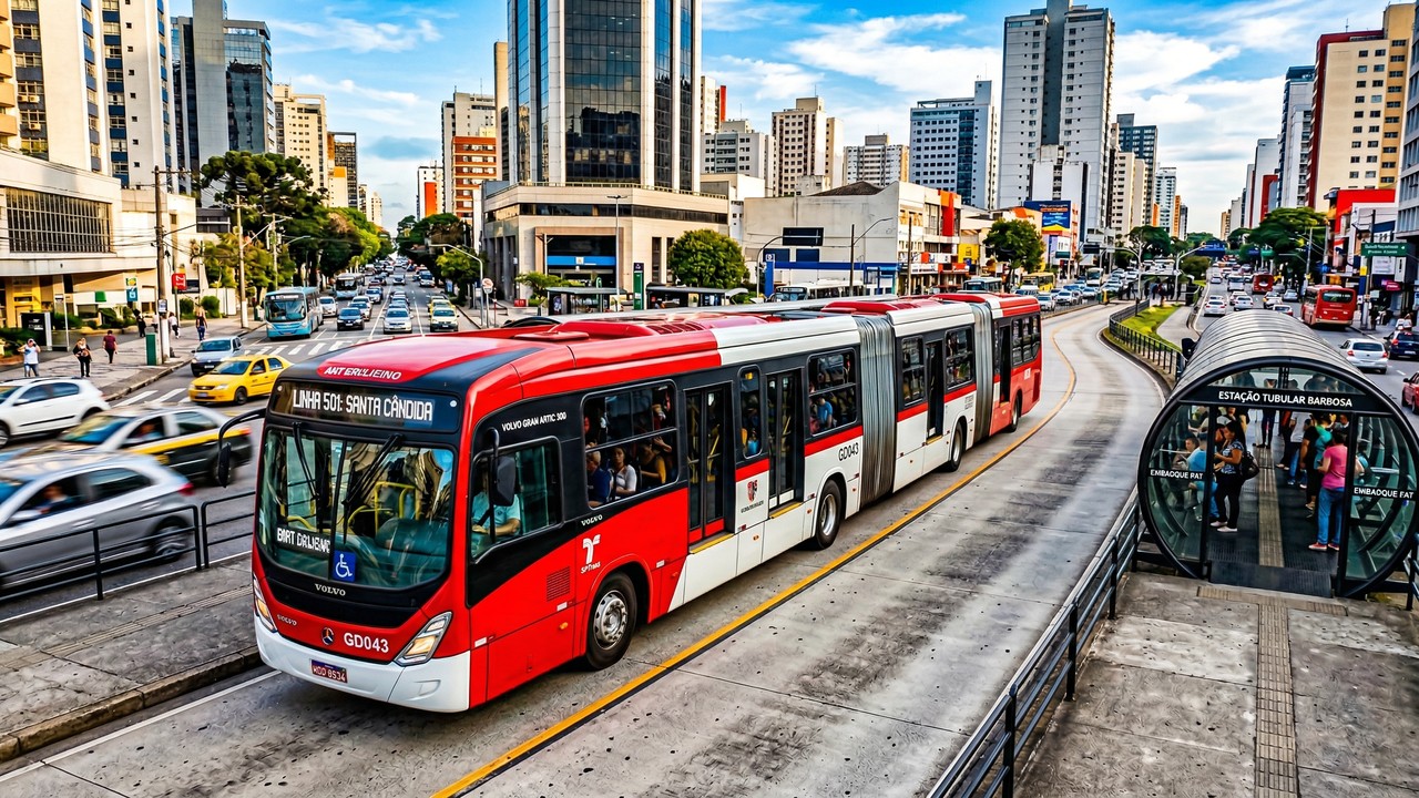 Transportar 300 pessoas em um único veículo de 30 metros de comprimento destaca o gigante Volvo Gran Artic 300, que opera nos corredores de BRT para reduzir o trânsito das capitais em 2026