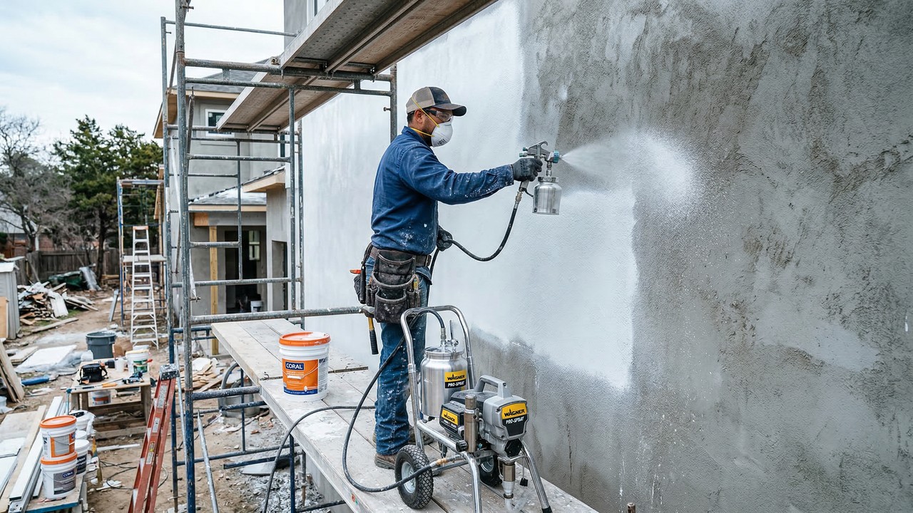 Diga adeus ao rolo de pintura: este método genial dos pedreiros acelera a renovação da sua fachada