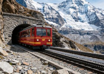 O trem de mais de 100 anos que sobe a 3.454 metros de altura para revelar o "teto" da Europa