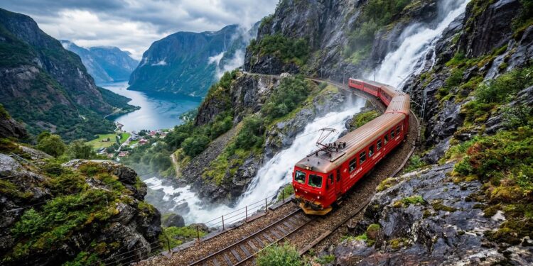 Esse trem desce quase mil metros de altitude em apenas 20 quilômetros no meio das montanhas