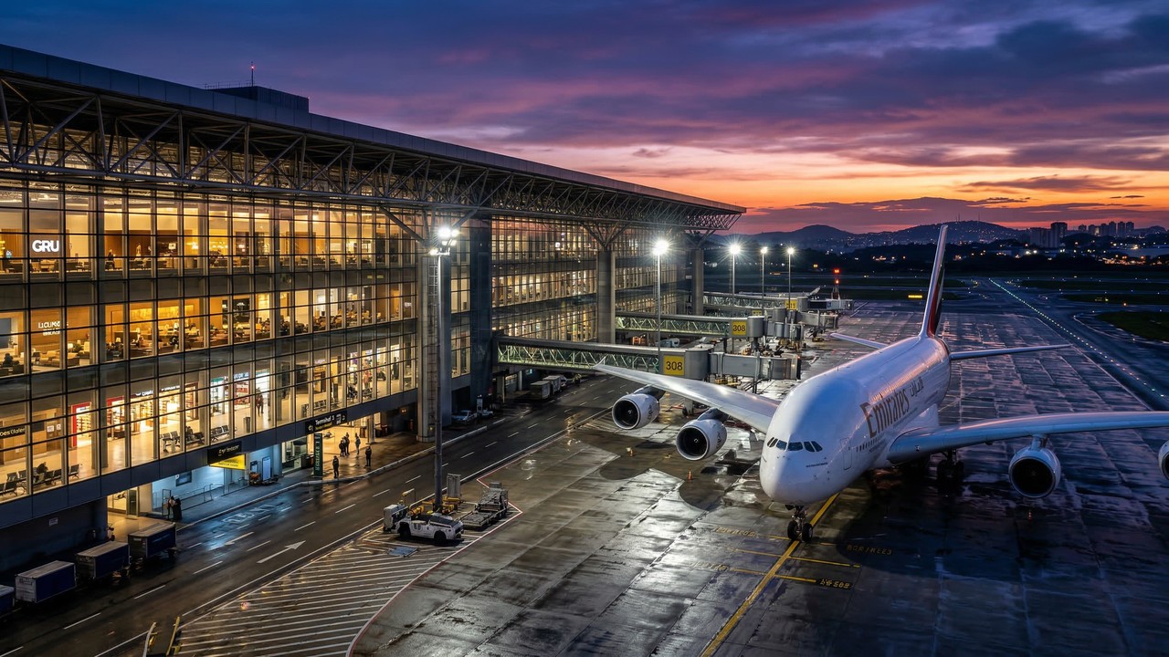 Com 3 terminais e capacidade para 50 milhões de passageiros, o complexo de 1985 tornou-se o maior aeroporto da América do Sul e o portal do Brasil