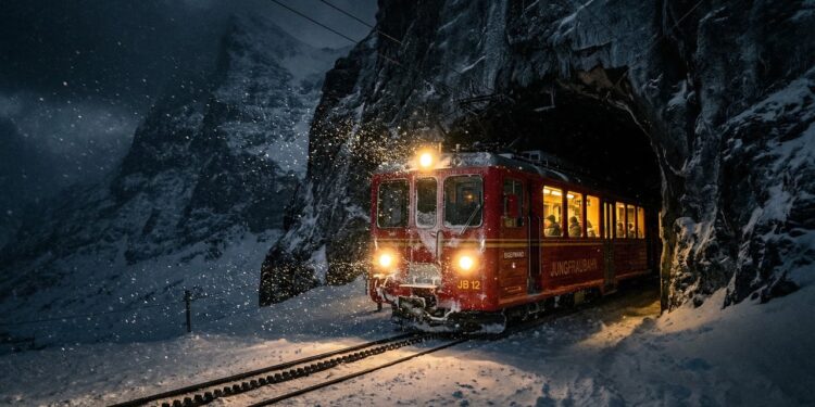 Como um trem construído em 1912 ainda leva milhares de pessoas ao ponto mais alto da Europa