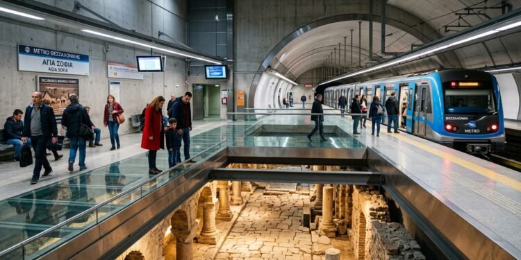 Eles encontraram 300 mil artefatos antigos e precisaram aprofundar o metrô grego para 31 metros, unindo a engenharia moderna à história milenar