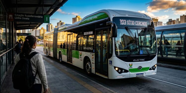 Com 18 metros de comprimento o elétrico BYD K11M transporta 120 passageiros e roda 250 km por carga com baterias de ferro-lítio recarregadas em apenas 3 horas