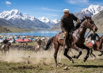 A estrada no Paquistão atinge 3.700 metros de altitude; famosa por seu campo de polo, a Shandur Pass é conhecida como o teto do mundo no Hindu Kush