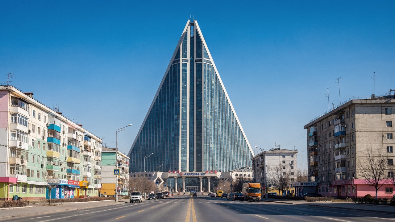 O hotel de 330 metros em formato de pirâmide, iniciado em 1987, que permanece como a torre de concreto mais misteriosa e vazia do planeta