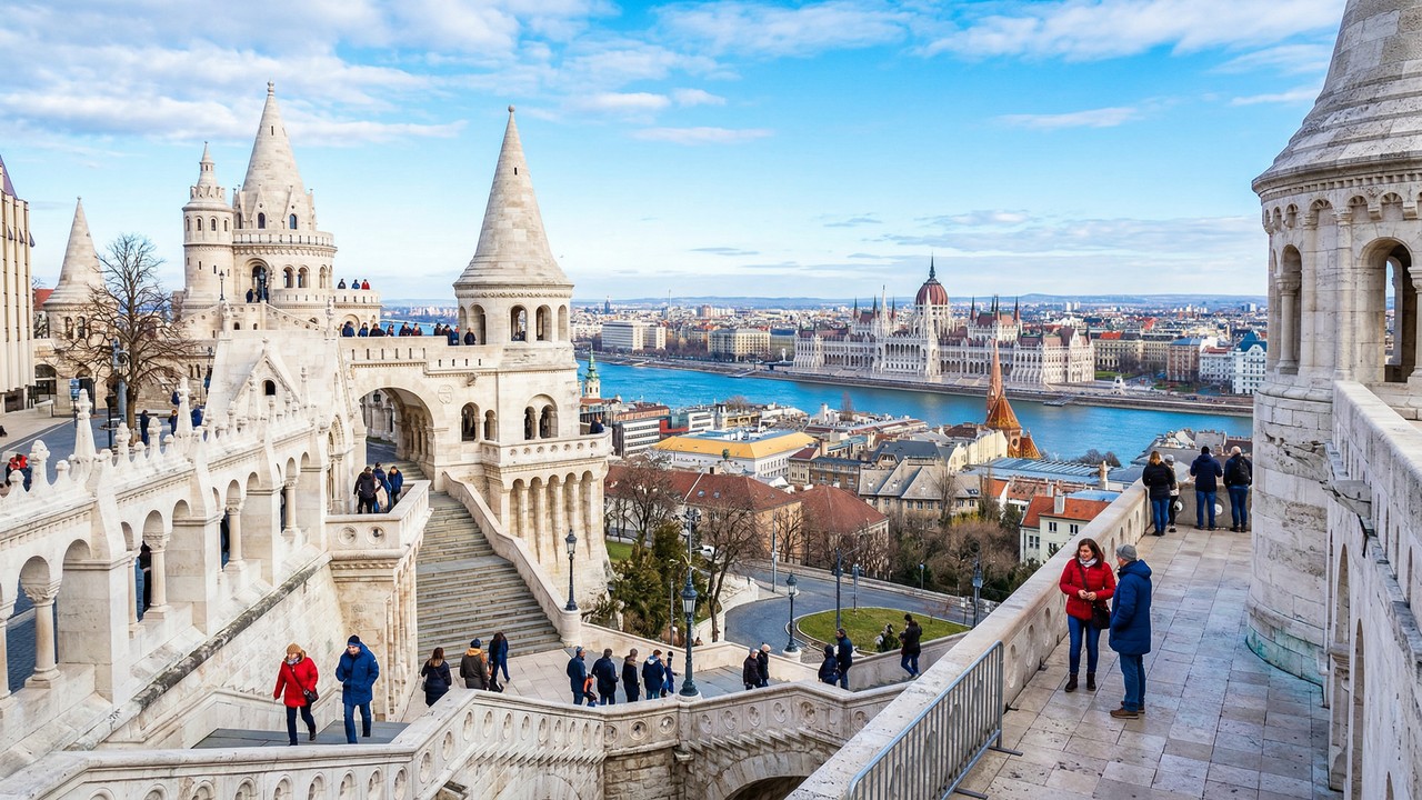 Com suas sete torres neorromânicas de 1895, o Bastião dos Pescadores tornou-se o mirante mais belo de Budapeste e um marco da história da Hungria