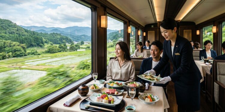 Esse trem no Japão combina culinária com paisagens rurais num só passeio