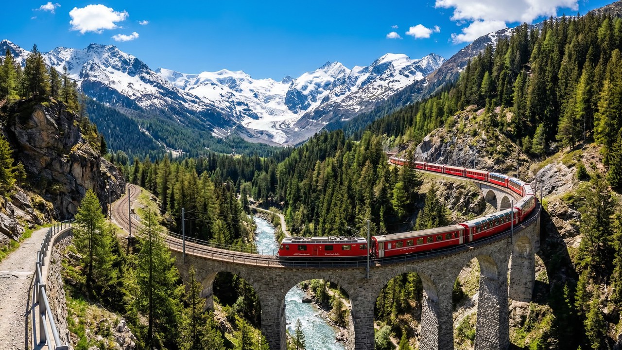 A viagem de trem que atravessa uma paisagem tão bonita que a UNESCO precisou protegê-la