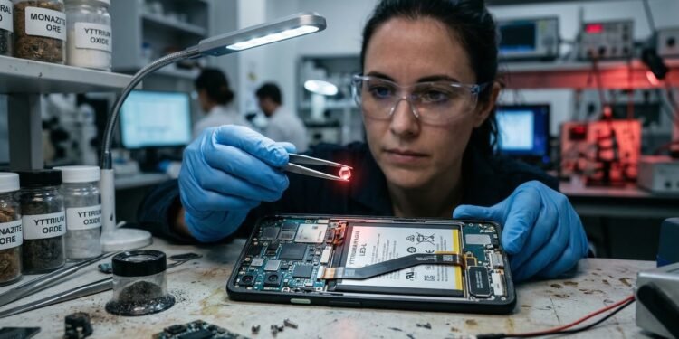 Esqueça o ouro, pois este metal raro presente em 100% dos smartphones move os lasers de alta precisão, sendo a força oculta da tecnologia