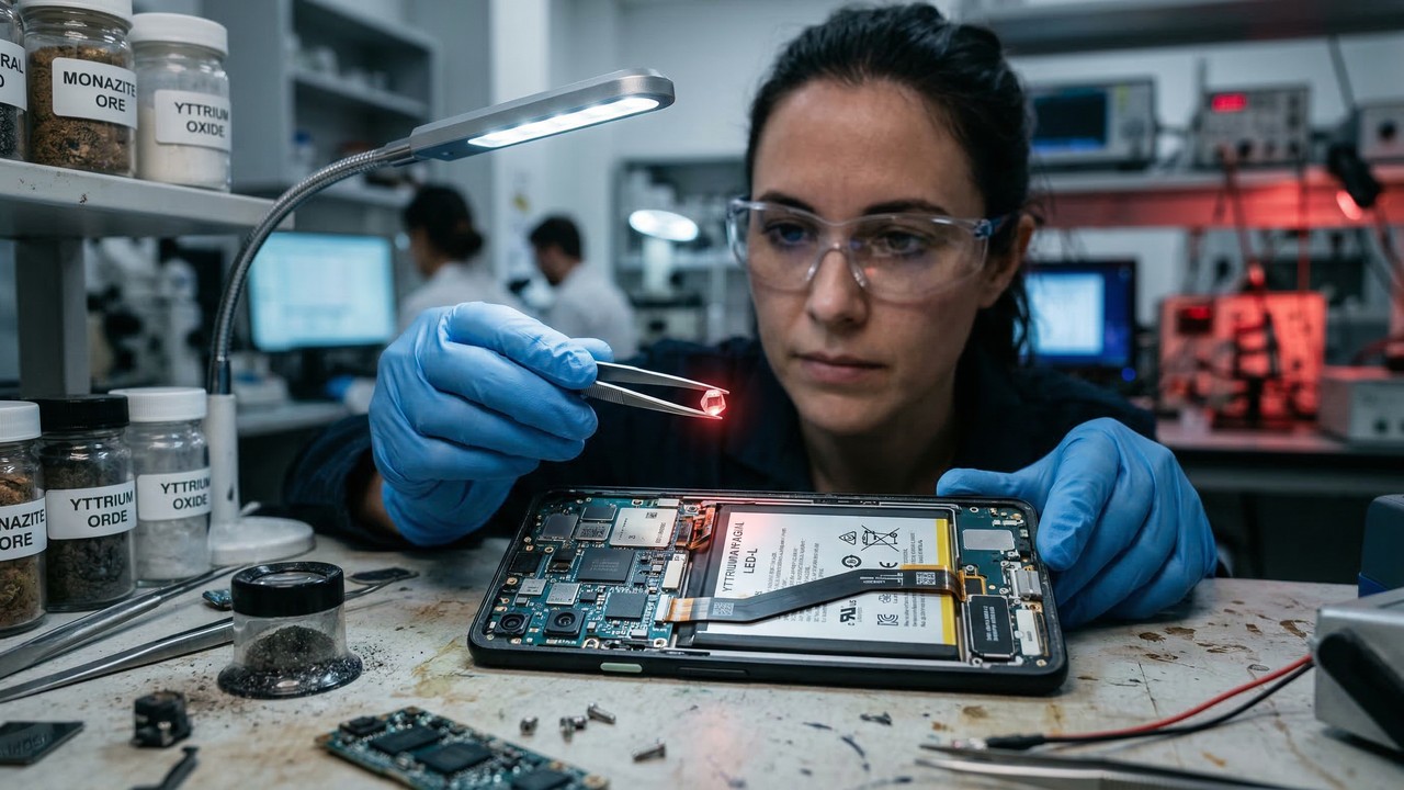 Esqueça o ouro, pois este metal raro presente em 100% dos smartphones move os lasers de alta precisão, sendo a força oculta da tecnologia