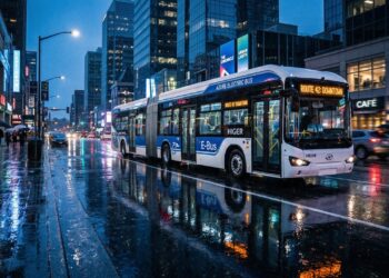 Com 18 metros e baterias de alta densidade, o ônibus articulado Higer Azure leva 130 pessoas e roda 270 km por dia, gerando uma economia de R$ 120 mil em combustível por ano para a frota