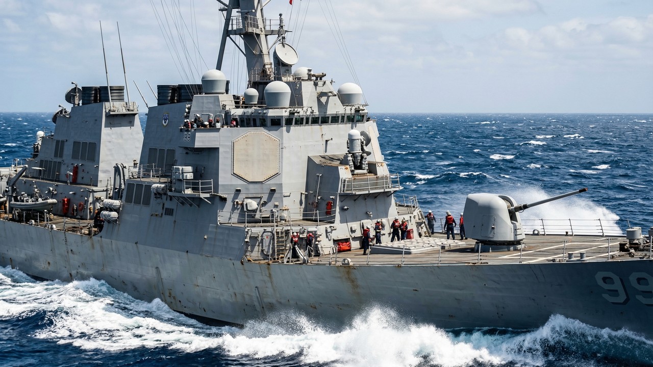 Com custo de US$ 3 bilhões e radar SPY-6 de alta precisão, o destruidor USS Sterett opera como um arsenal flutuante em missões globais da Marinha