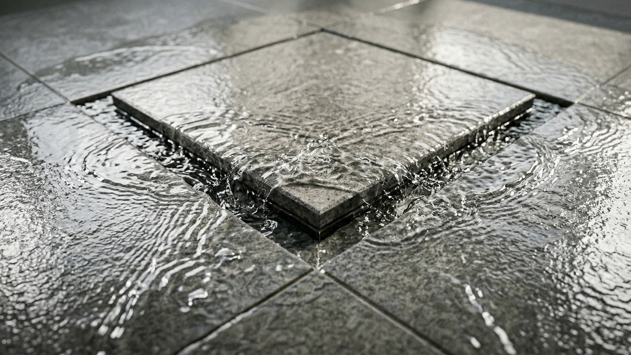 Adeus aos ralos metálicos aparentes, o ralo oculto sob o piso é a solução invisível que virou a queridinha dos arquitetos para banheiros de luxo