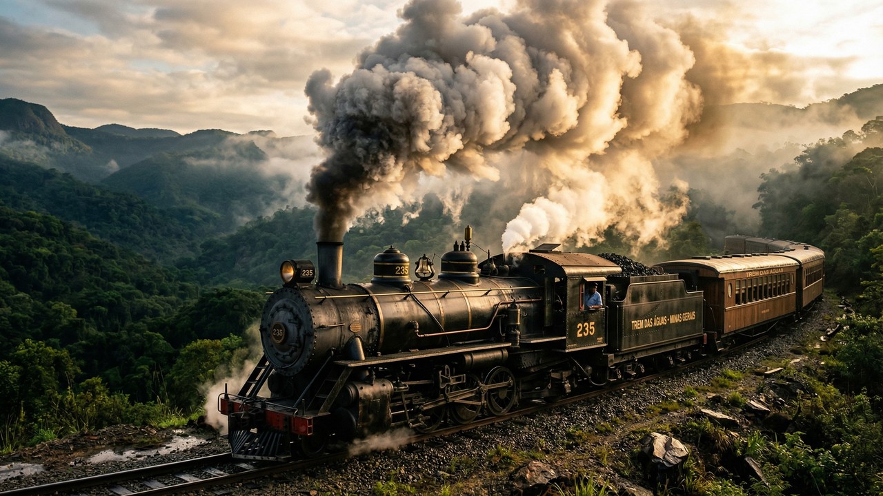 Puxado por uma locomotiva de 1925, o trem histórico que percorre 10 quilômetros pelo interior de Minas e revive a era de ouro das ferrovias