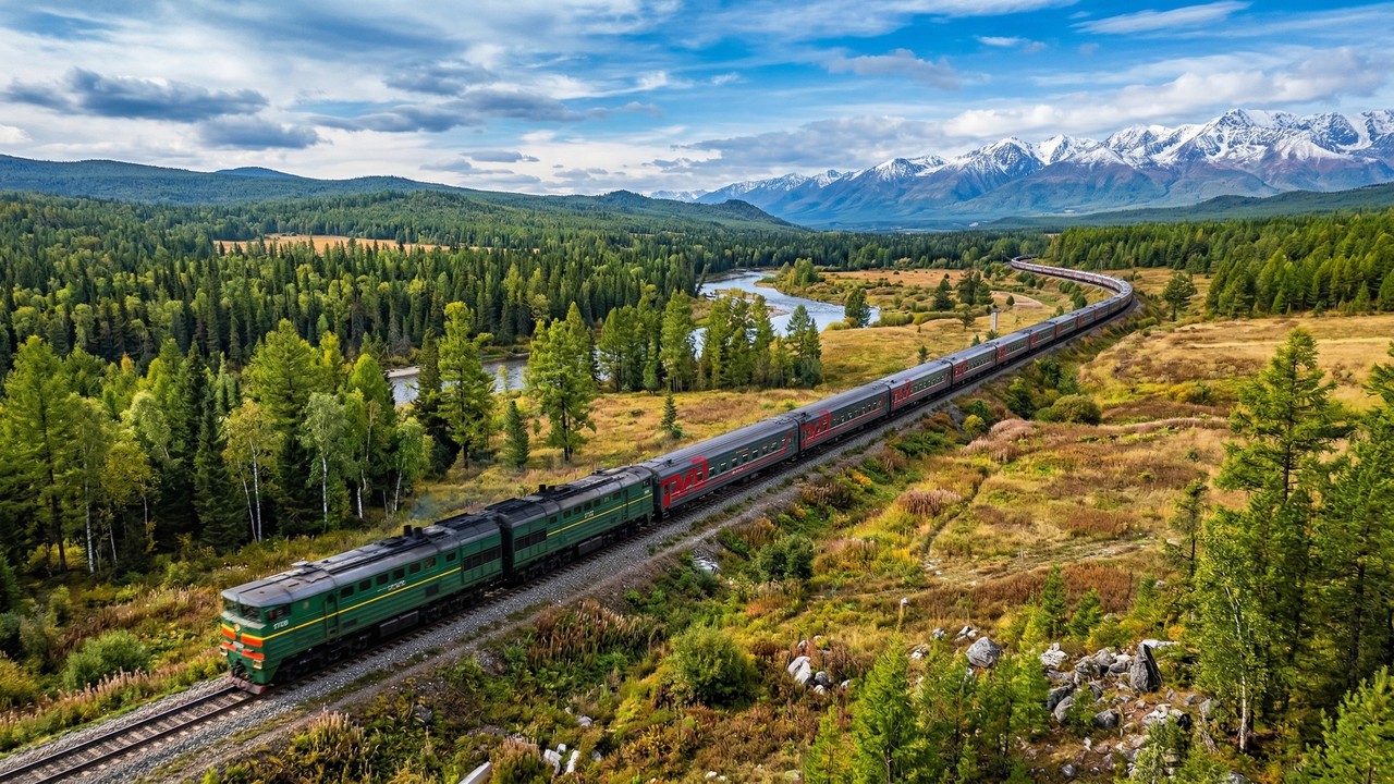 O trem que leva 7 dias para chegar ao destino e atravessa um continente inteiro nos trilhos