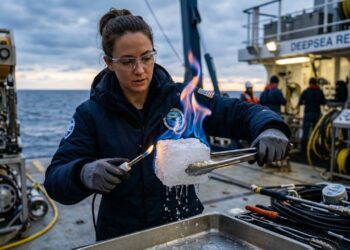 O gelo que queima: o misterioso combustível cristalizado escondido sob a lama congelada do abismo