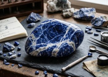 Esqueça o lápis-lazúli e a safira, pois esta gema azul profunda é rica em sódio, sendo a obra-prima da decoração moderna