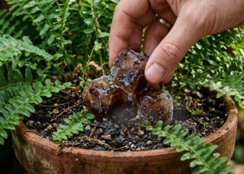 Colocar três cubos de gelo desta sobra de cozinha no vaso libera nitrogênio aos poucos e faz plantas de interior darem mais folhas em 30 dias