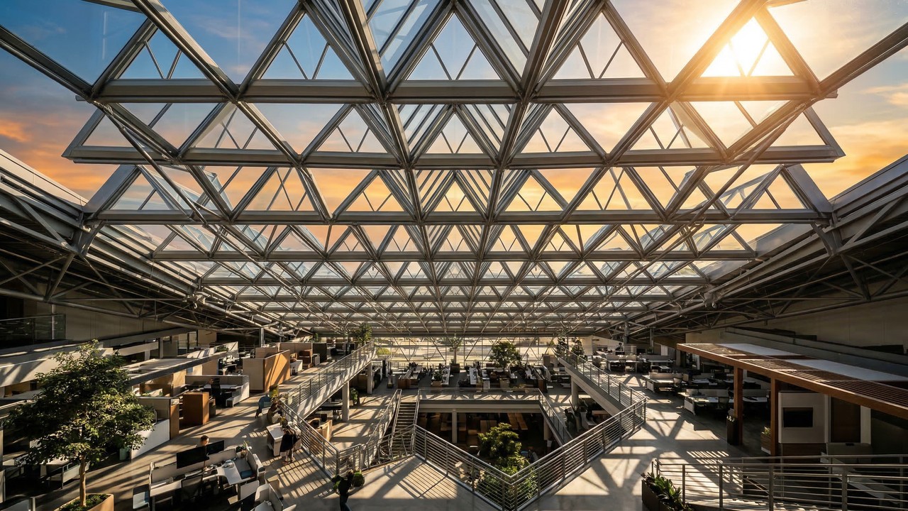 Com 511 claraboias e design simulado digitalmente, a sede da Nvidia em Santa Clara virou o maior ícone da arquitetura tecnológica de todo o mundo