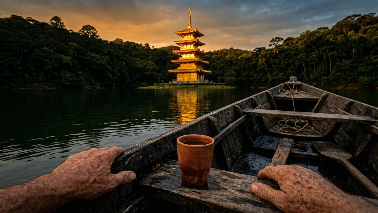 Com 32 metros de altura e revestida com folhas de ouro, a estrutura japonesa de 2018 tornou-se o maior templo do gênero em Ribeirão Pires