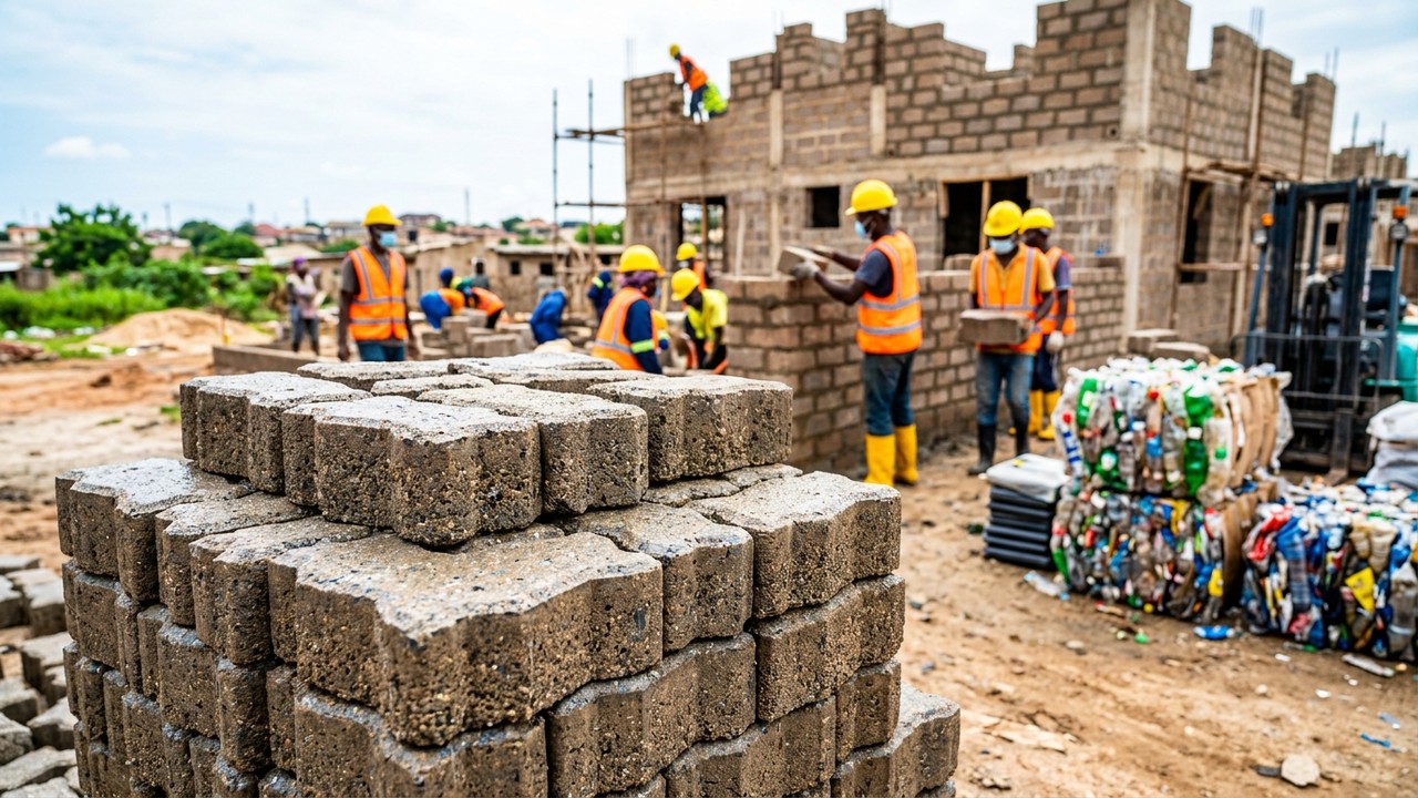 Homem cria casas feitas com tijolos de plástico e gera emprego para mais de 300 pessoas em Gana