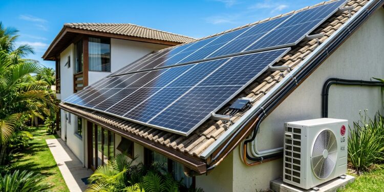 Quantas placas solares são necessárias para manter o ar-condicionado em toda a casa sem pesar na conta de luz?