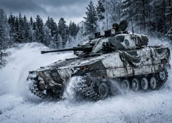 Com chassi projetado para terrenos árticos e canhão de 40mm, o veículo sueco CV90 virou a referência mundial em mobilidade e combate tático