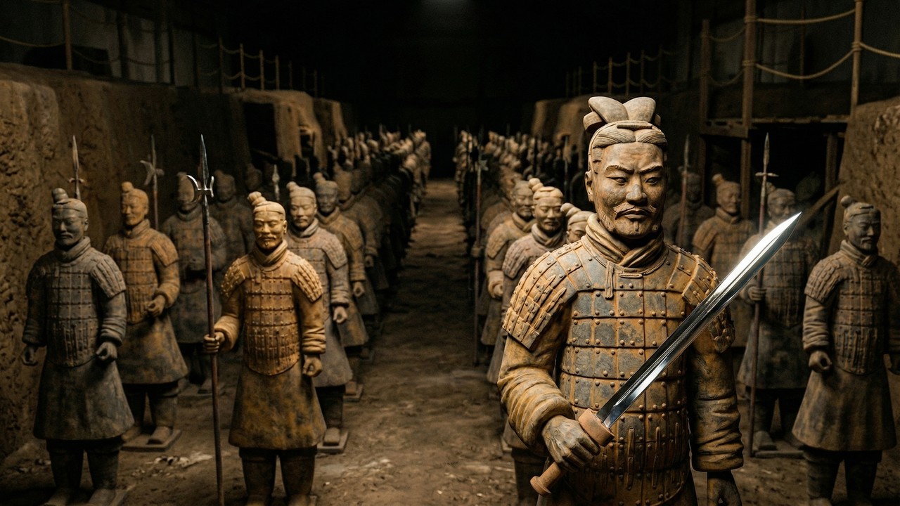 Alinhando mais de 8 mil soldados de argila em formação de batalha, a tumba secreta do imperador asiático permaneceu intocada debaixo da terra por 22 séculos